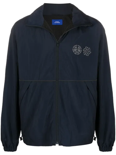 RASSVET zipped hooded track jacket Blue PACC6J002