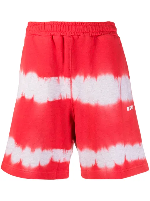 MSGM tie-dye track shorts Red 2840MB62207097