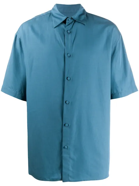 Valentino Garavani short-sleeved oversized shirt Blue VAAB3666P