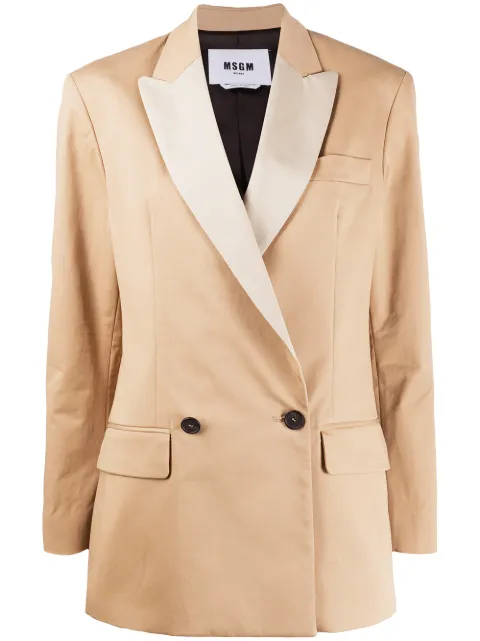 MSGM double-breasted blazer Brown 2841MDG12207154