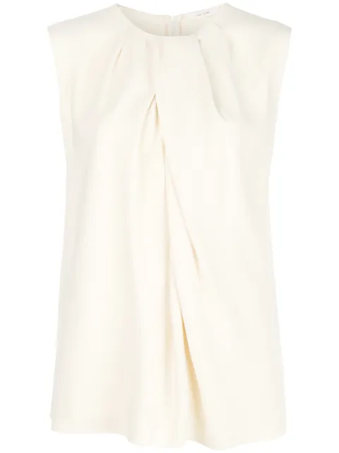 The Row sleeveless flared blouse White 4923W730