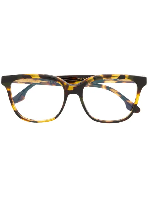 Victoria Beckham Eyewear rectangular tortoiseshell glasses Brown VB2608