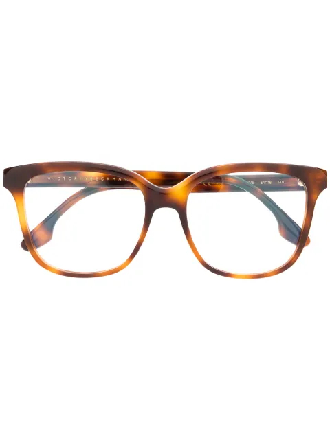 Victoria Beckham Eyewear tortoiseshell square glasses Brown VB2608