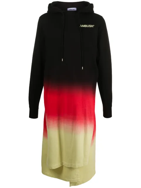 AMBUSH gradient long hoodie Black 12112058FBLMU