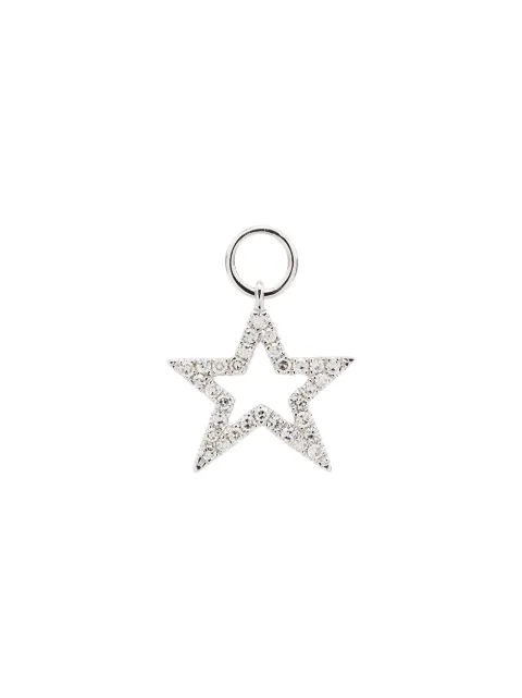 Roxanne First 14kt white gold star charm Silver EDDSDRG
