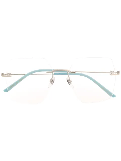 Gucci Eyewear frameless oversized glasses Metallic GG0683O002