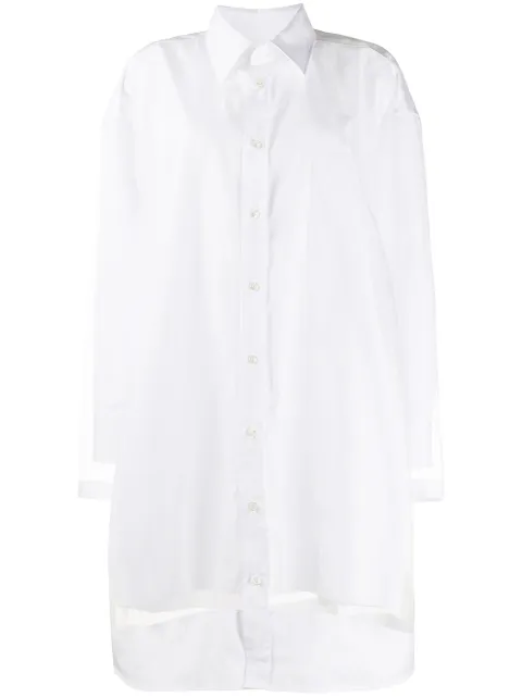Maison Margiela sheer panelled shirt dress White S29CT0972S49925