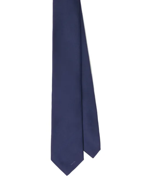 Prada pointed satin tie Blue UCR77S141WCJ