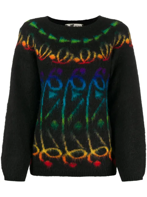 Kansai Yamamoto Pre-Owned 1980s patterned jumper Black KY074A