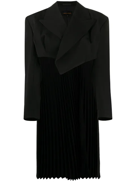 Comme Des Garçons Pre-Owned 1980s elongated pleated back jacket Black CDG499A