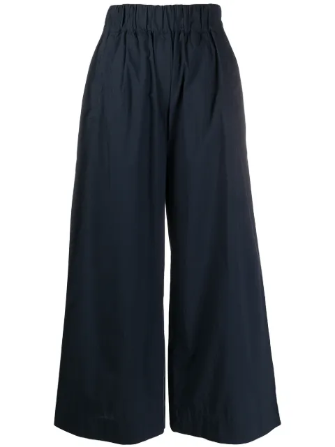 Woolrich wide-leg cropped trousers Blue WWTR0055FRUT1509
