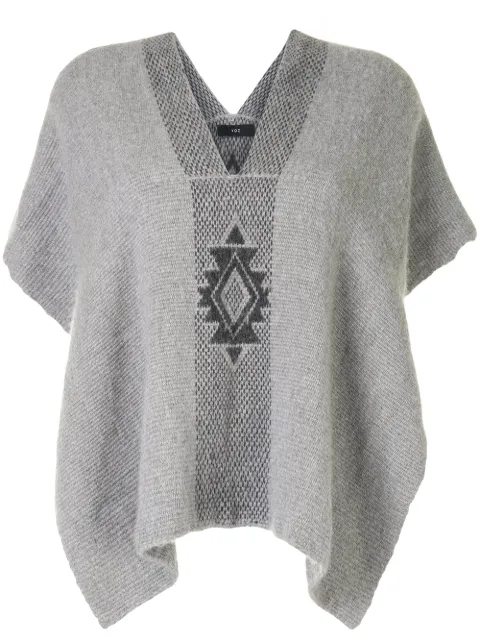 VOZ Estrella knitted poncho Grey 76561747