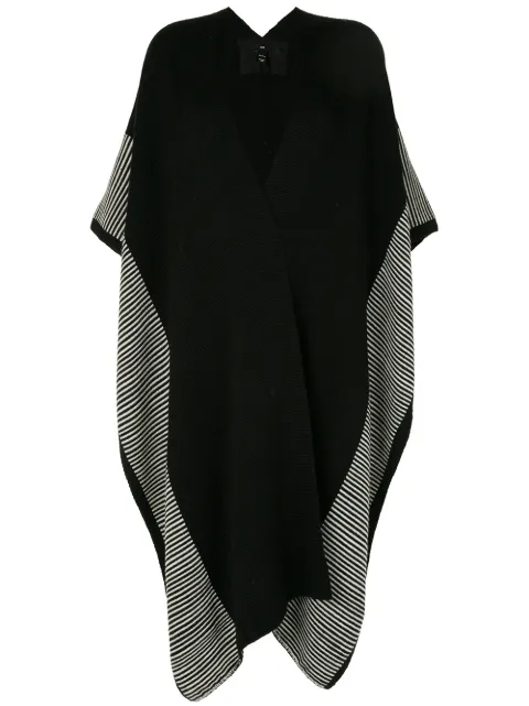 VOZ striped edge long duster Black 10753875