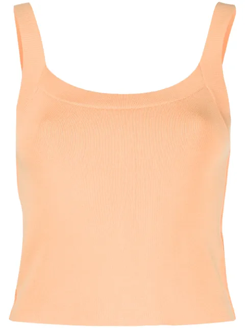 Heron Preston scoop-neck cropped tank top Orange HWHA002R209040041900