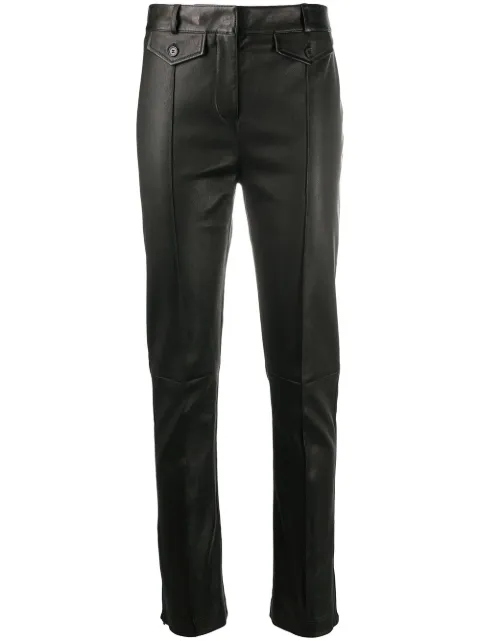 TOM FORD leather skinny-leg jeans Brown PAL700LEX224