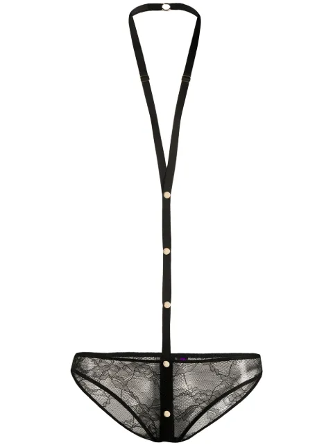 Maison Close harness lace underwear Black 608620
