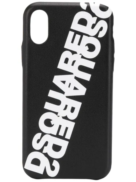 DSQUARED2 logo-print iPhone X case Black ITM007439202984