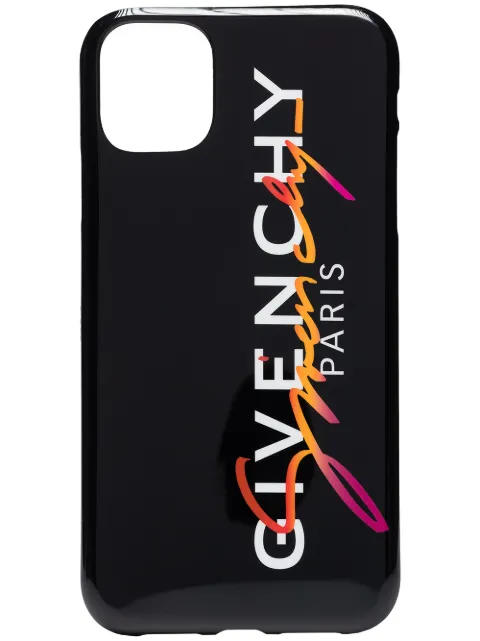 Givenchy iPhone 11 sunset logo print case Black BK604QK0YY
