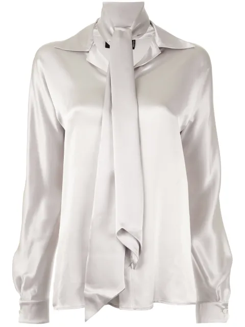DSQUARED2 pussy bow shirt Grey S75DL0702S52654