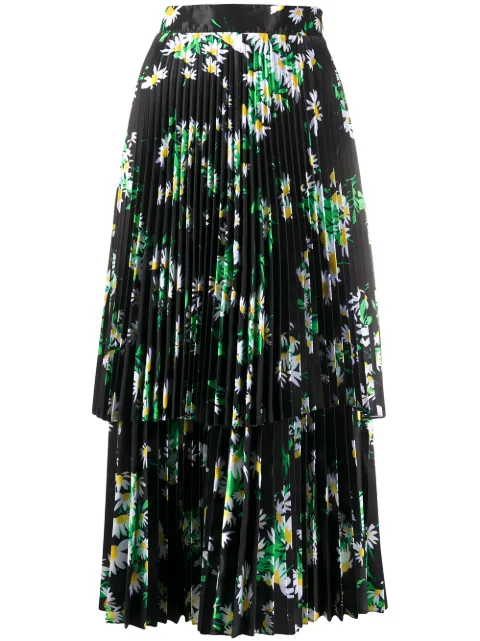 Richard Quinn daisy print midi dress Black RQSS2057000