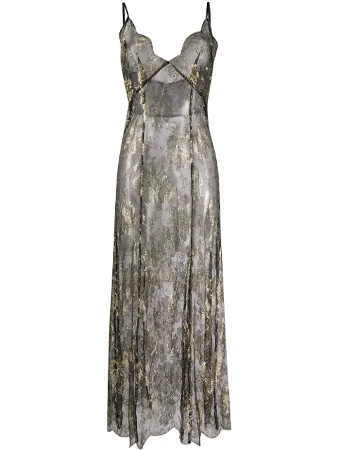 Gilda & Pearl Melitza long slip dress Black 1913BLACK