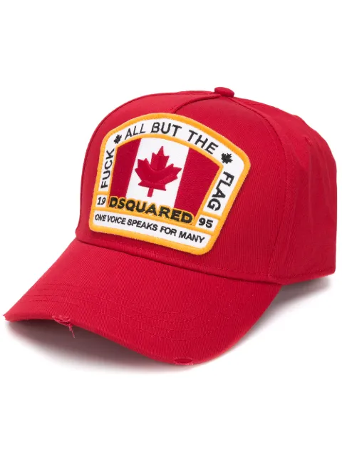 DSQUARED2 D2 patch baseball cap Red BCM401105C00001