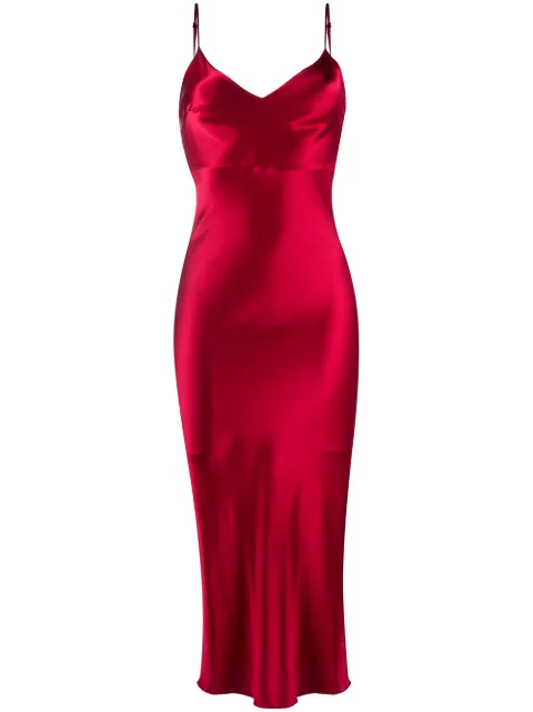 Gilda & Pearl Sophia slip silk dress Red 2006RUBY