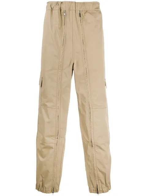 Random Identities full zip multi-pocket cargo trousers Neutrals SW18