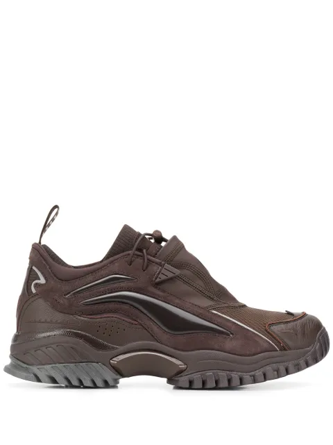 Random Identities contrast panel toggle sneakers Brown LN01