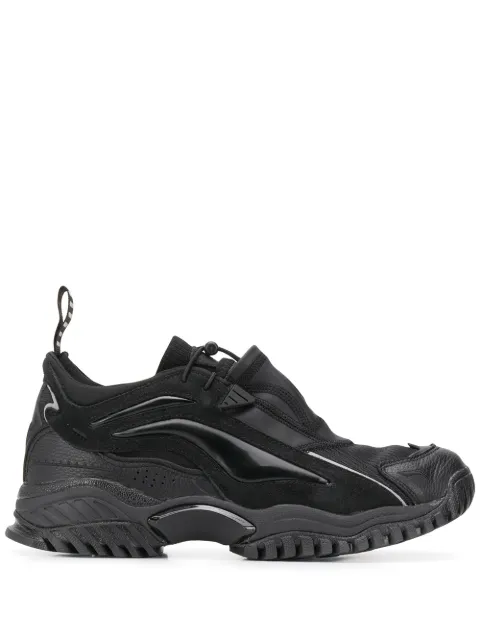Random Identities contrast panel toggle detail sneakers Black LN01000