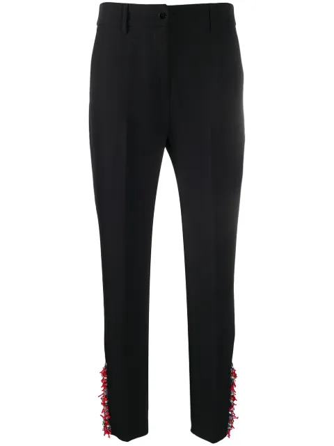 Blumarine high-waisted embellished trousers Black 20623