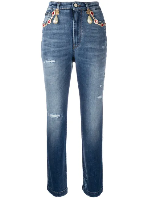 Dolce & Gabbana high-waisted cropped jeans Blue FTBONZG899E
