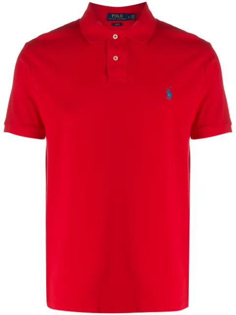 Polo Ralph Lauren logo embroidered polo shirt Red 710795080011AFRICANRED