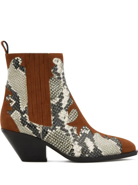 Giuseppe Zanotti snakeskin-effect cowboy boots Brown E070005001