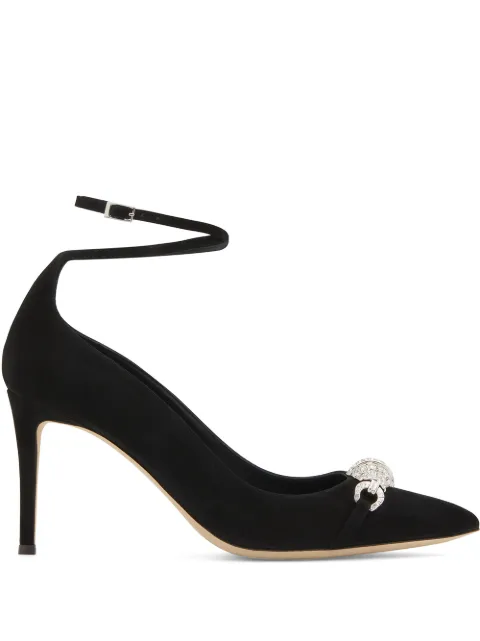Giuseppe Zanotti crystal-embellished suede pumps Black E060016003