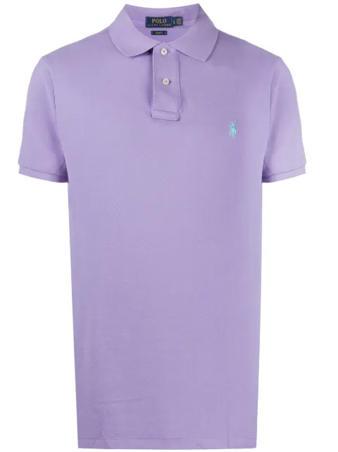 Polo Ralph Lauren logo embroidered shortsleeved polo shirt Purple 710795080029