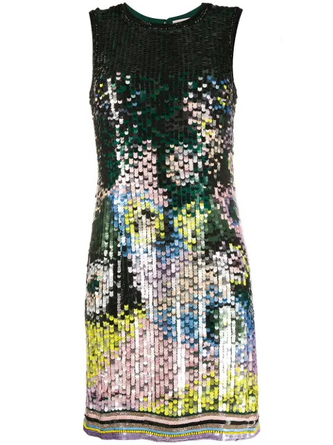 PUCCI sequin-embellished mini dress Green 0RRG300R899