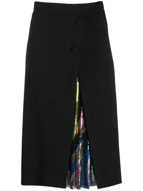 PUCCI sequin pleat detail skirt Black 0RRW310R661