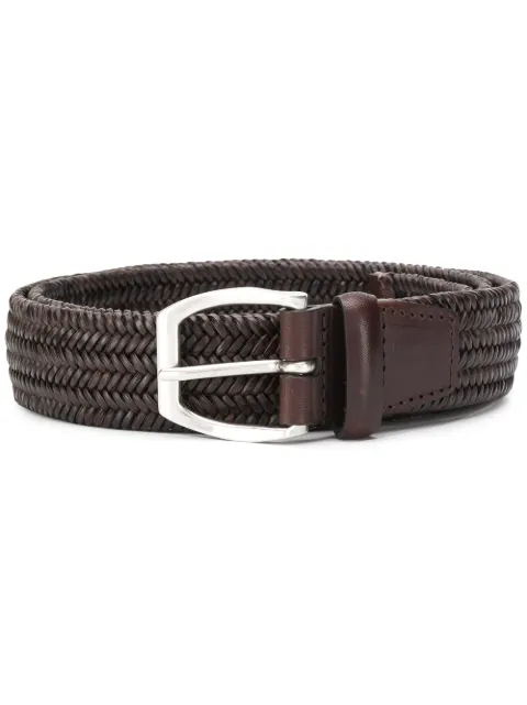 Orciani braided style buckled belt Brown U07187WID