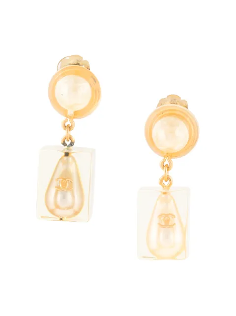 CHANEL Pre-Owned 1997 dangling cube CC earrings Gold ER97P