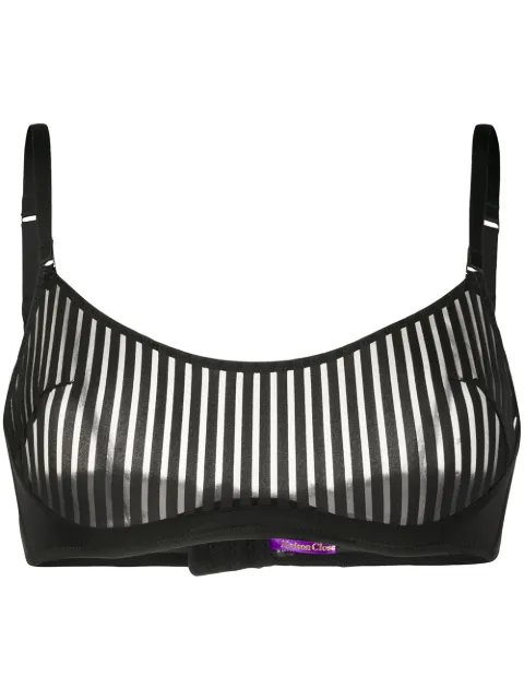 Maison Close striped underwired bra Black 608554