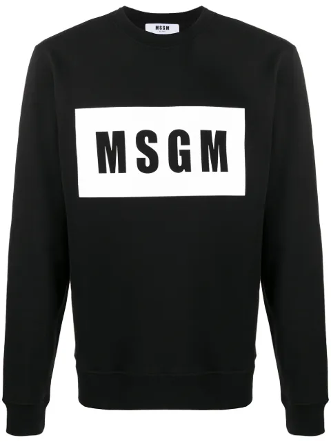 MSGM logo-print sweatshirt Black 2840MM68207099