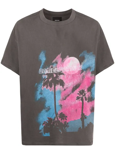 Daniel Patrick graphic-print crew neck T-shirt Grey DP200101416