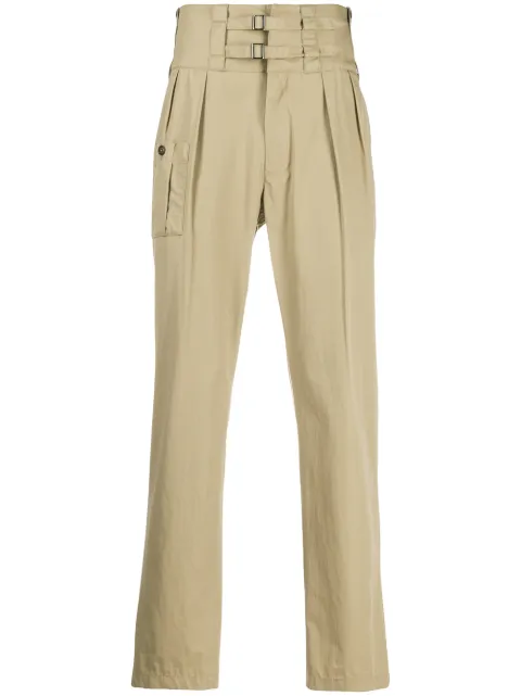 Dolce & Gabbana double buckle tailored bush pants Neutrals GYHBATFU6WI