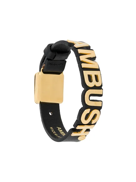 AMBUSH logo plaque bracelet Black 12112136