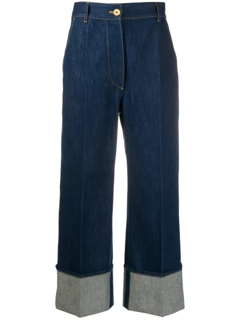 Patou Iconic cuffed jeans Blue TR0030008602D