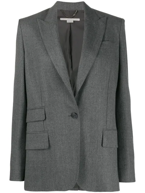 Stella McCartney pocket detail single-breasted blazer Grey 602107SNB53