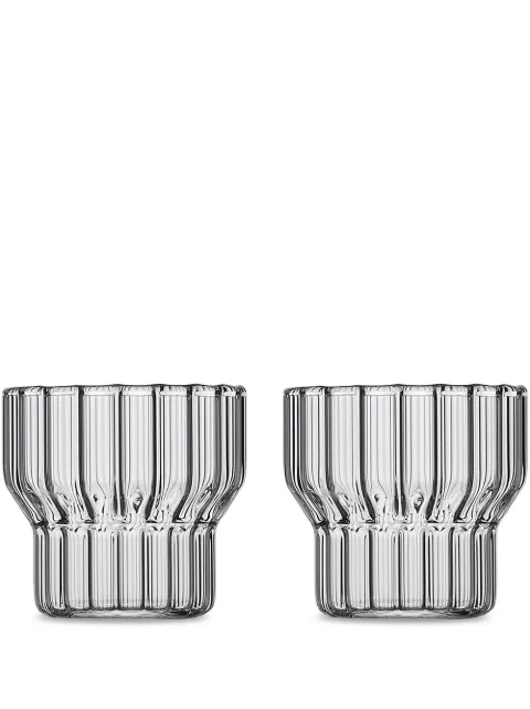 Fferrone Design Boyd 2-piece glass set Neutrals BDSM02