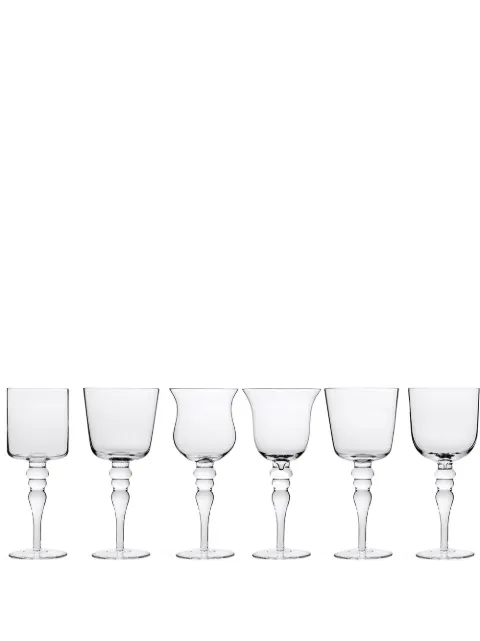 Bitossi Home sculpted wine glasses (set of 6) Neutrals MCV01301