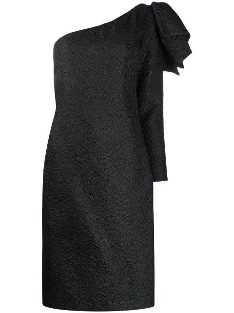 Saint Laurent Pre-Owned single long-sleeve jacquard dress Black M1703062